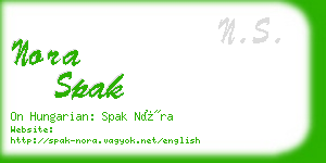 nora spak business card